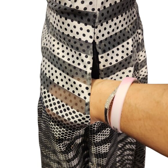 Size 0 Erin Featherston Black & White Formal NWT Unworn Stripes Polka Dots - Picture 8 of 8